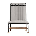 Moderne verstelbare stoel met stoffen bekleding